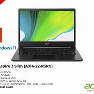 Acer Aspire 3 Slim A314 Ryzen 3 3250U Spesifikasi